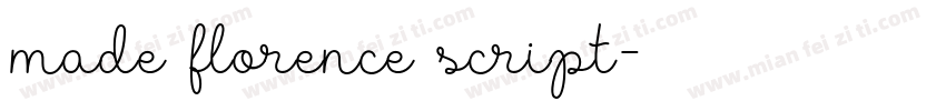 made florence script字体转换